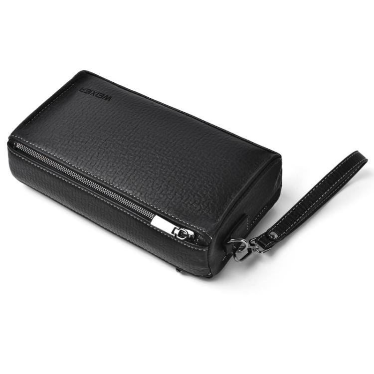 WEIXIER W133  Mens Small Crossbody Bag Versatile Messenger Clutch with 6 Card Slots for Travel & Daily Use - Black