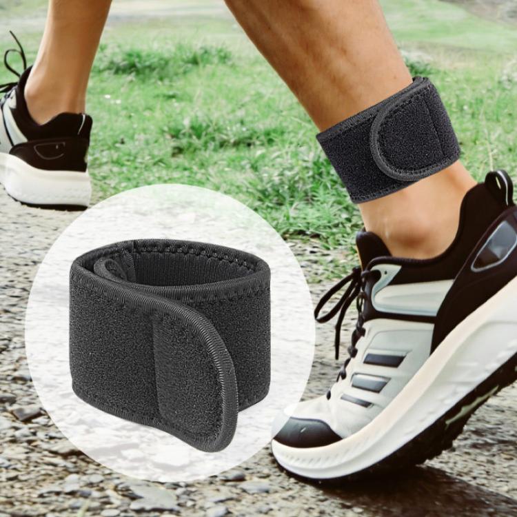 Exercise Pedometer Strap Adjustable Fitness Ankle Strap, Size: L - Black