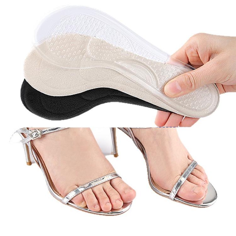Women High Heels Invisible Anti-Slip Half-Size Insole, Color: Black Velvet