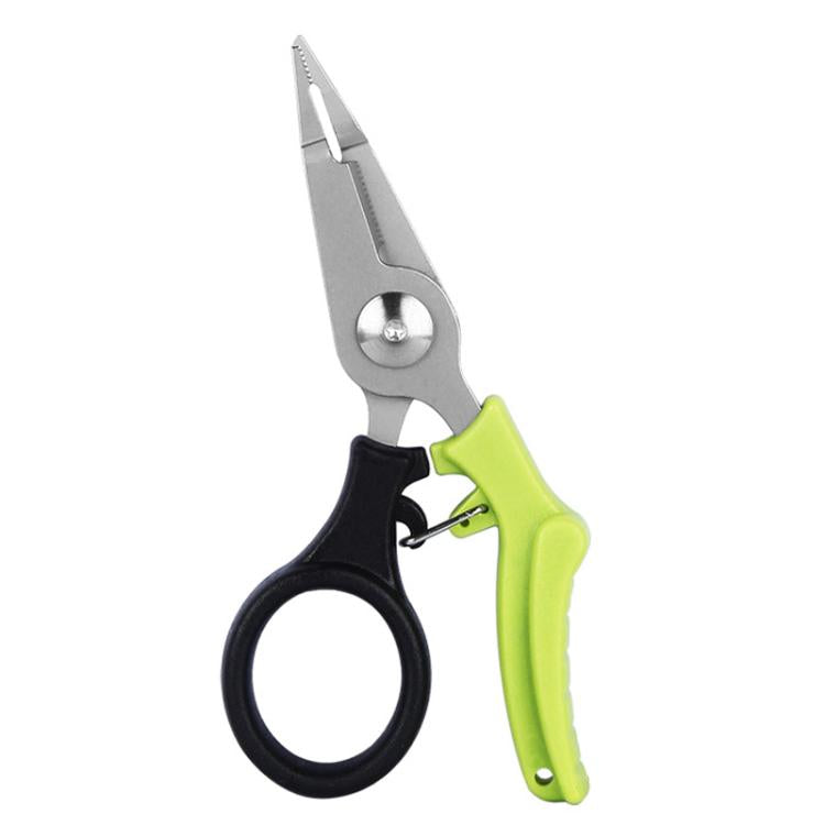 Multifunctional Fishing Scissors Mini Portable Lure Pliers - Black Green