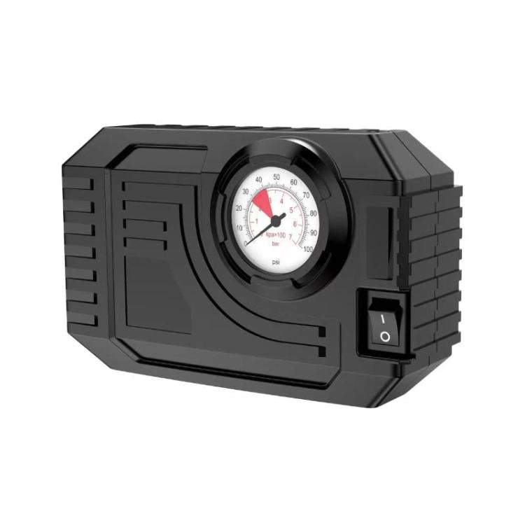 CARSUN 3011-2 Portable Analog Tire Inflator For Car Multifunctional LED Light Air Pump - Black