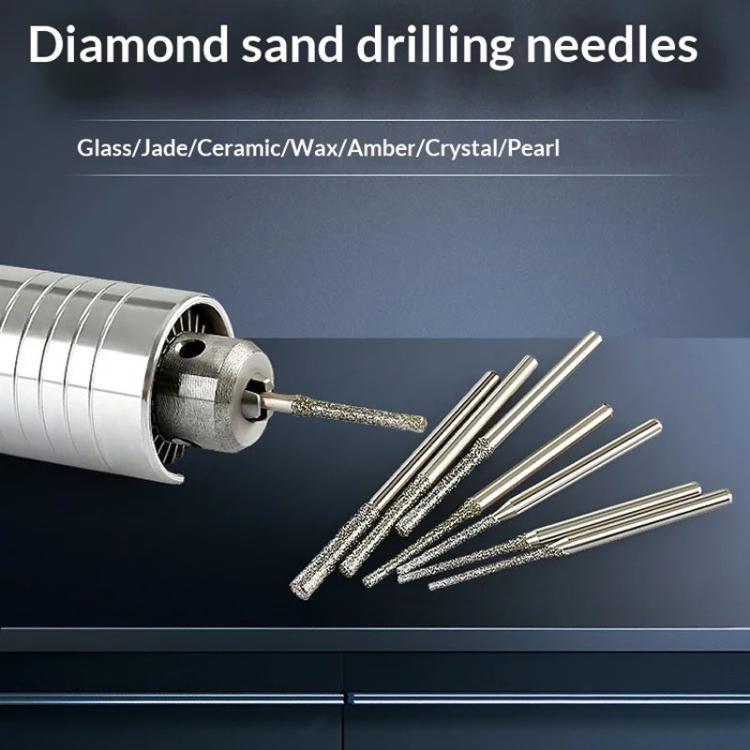 2.5mm Carborundum Drill Bit Jade Emerald Agate Drill Bit Extended Diamond Grinding Bit