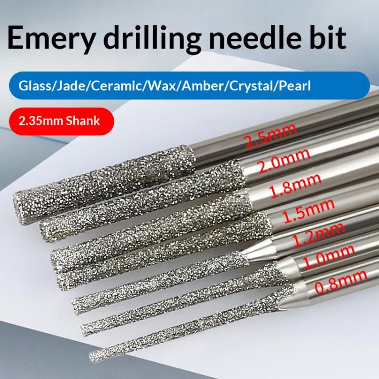 0.8mm Carborundum Drill Bit Jade Emerald Agate Drill Bit Extended Diamond Grinding Bit