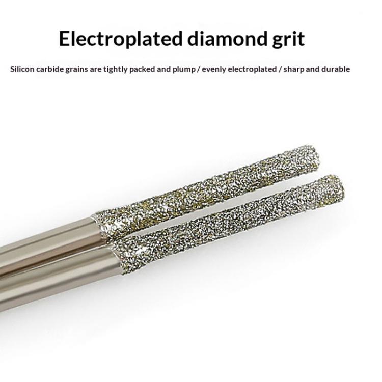 2.5mm Carborundum Drill Bit Jade Emerald Agate Drill Bit Extended Diamond Grinding Bit