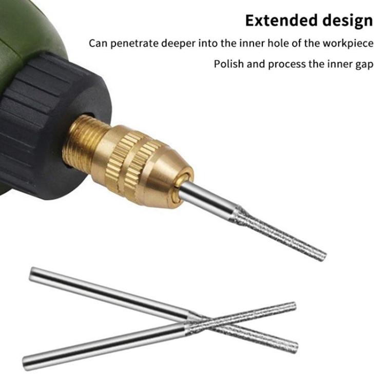 2.5mm Carborundum Drill Bit Jade Emerald Agate Drill Bit Extended Diamond Grinding Bit