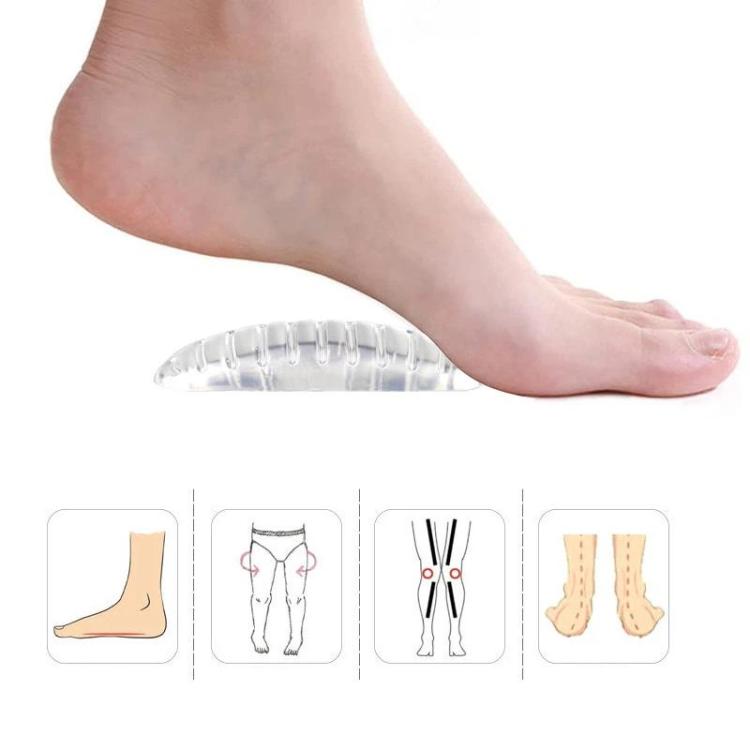 Striped Arch Support Anti-Slip Insole - Transparent