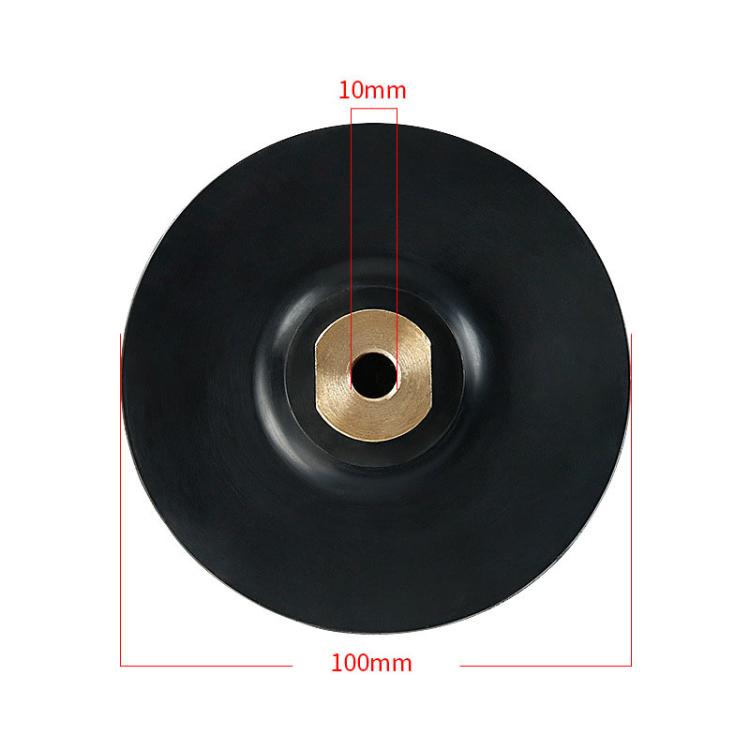 Flexible Bendable Rubber Grinding Head Soft-Joint Angle Grinder Adhesive Disc, Spec: 4 inch 10cm M10