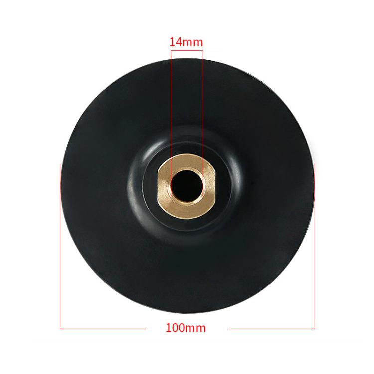 Flexible Bendable Rubber Grinding Head Soft-Joint Angle Grinder Adhesive Disc, Spec: 4 inch 10cm M14