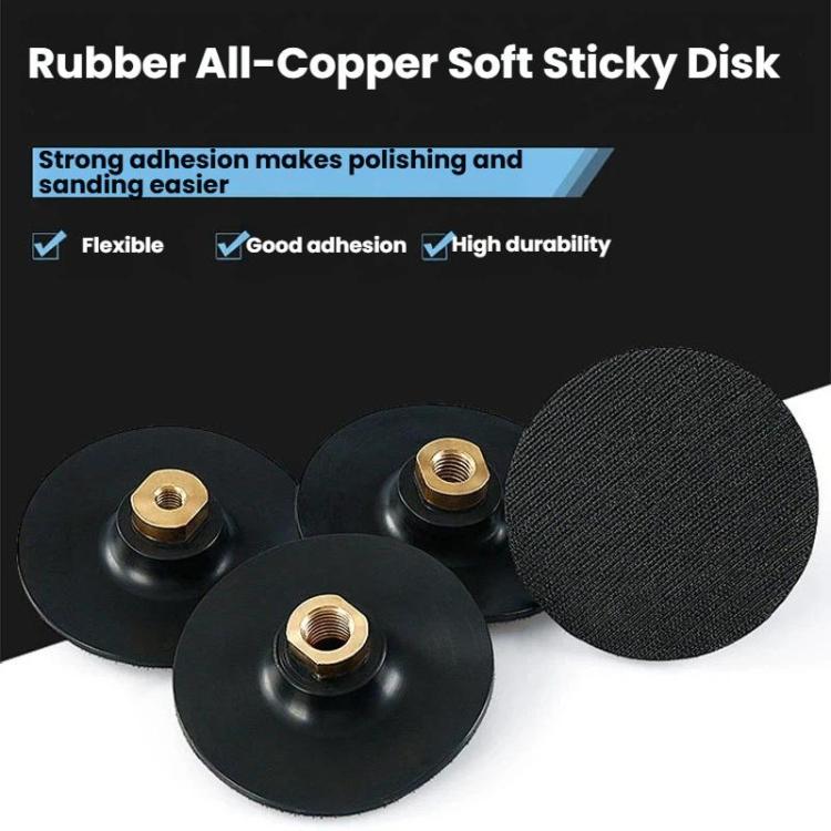 Flexible Bendable Rubber Grinding Head Soft-Joint Angle Grinder Adhesive Disc, Spec: 3 inch 8cm M16