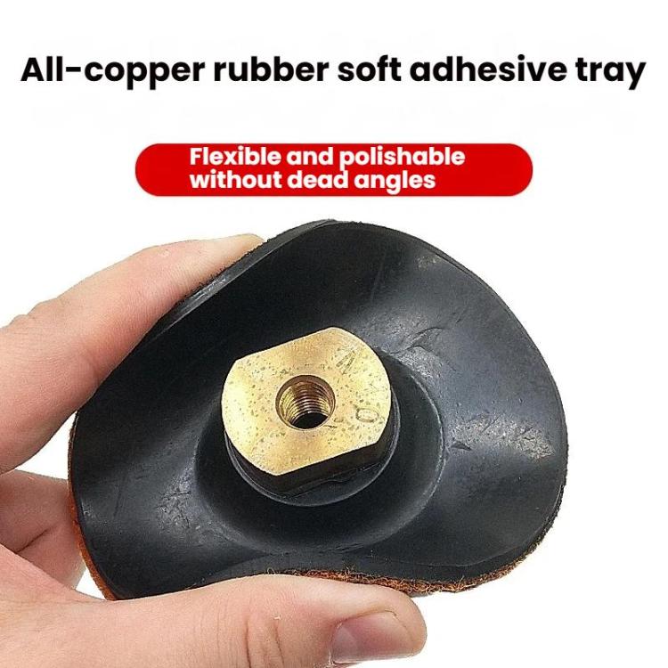 Flexible Bendable Rubber Grinding Head Soft-Joint Angle Grinder Adhesive Disc, Spec: 3 inch 8cm M14