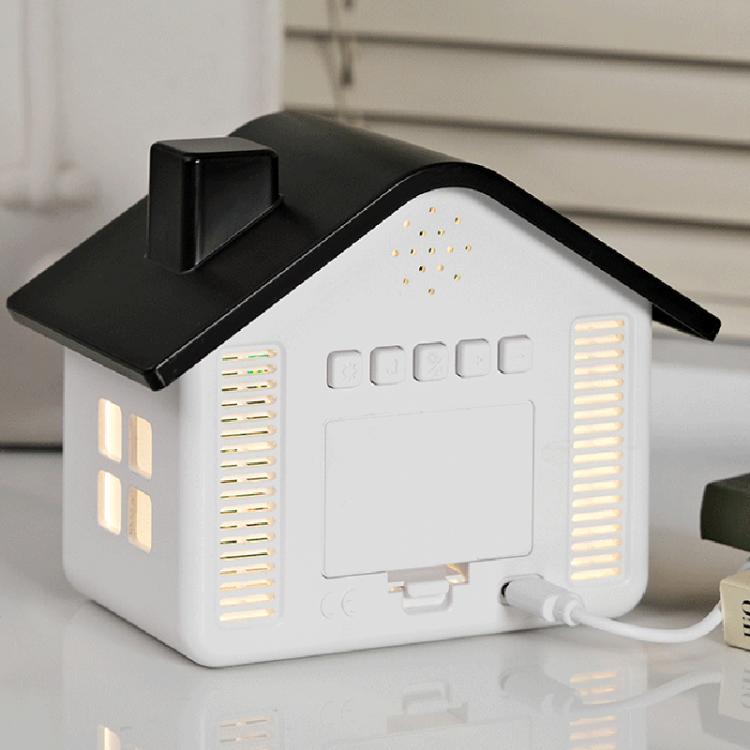House-Shaped Digital Alarm Clock with Night Light Dual Alarms & Timer Function, 4-Level Brightness