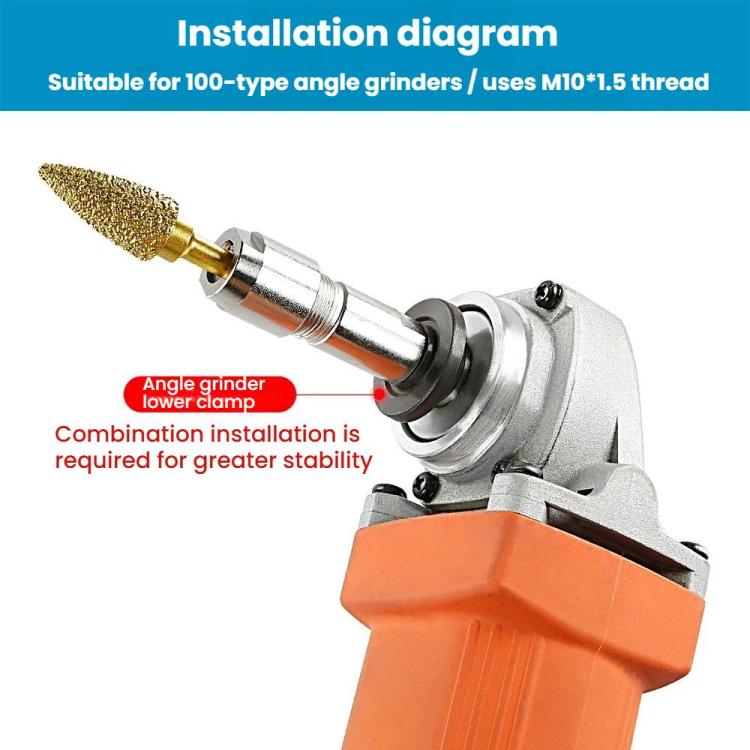 Angle Grinder To Straight Grinder Conversion Chuck Grinder Accessories, Spec: 3mm M10