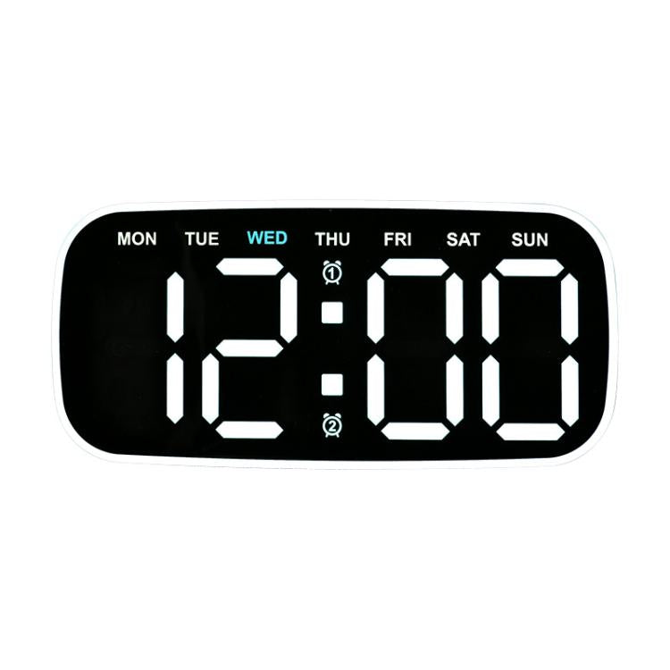 Modern Digital Wall Clock & Desk Clock LED Large Display with Date, Week, Temp, Adjustable Brightness Decorative Silent Clock