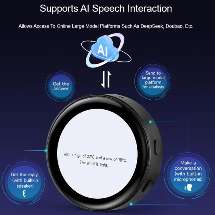 Waveshare 34384 ESP32-S3 1.43 Inch AMOLED Round Touch Display Development Board Supports AI Speech Interaction And Online LLM Platforms Without Lithium Batteries