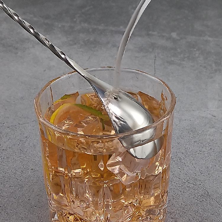 LsCook 30cm 304 Stainless Steel Long-Handled Stirrer Coffee Milk Tea Spoon - Silver