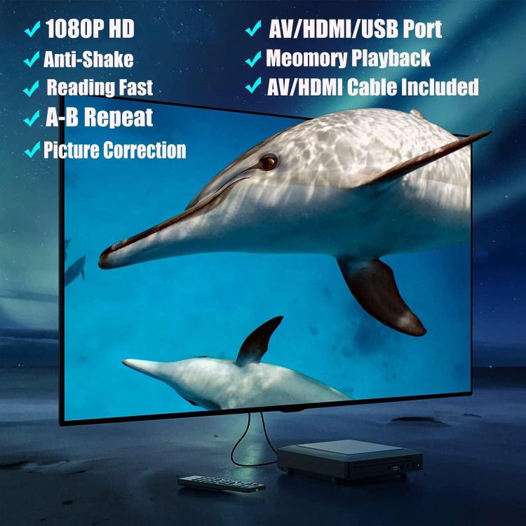Portable Home DVD/EVD/VCD High-Definition Mini Disc Player