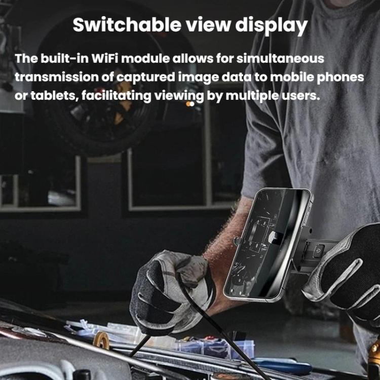 TESLONG WF200 WiFi HD Endoscope With LED Lights Handheld Industrial Inspection & Repair Borescope, Spec: Dual-Lens 8mm/5m