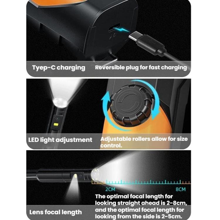 TESLONG WF200 WiFi HD Endoscope With LED Lights Handheld Industrial Inspection & Repair Borescope, Spec: Dual-Lens 8mm/5m