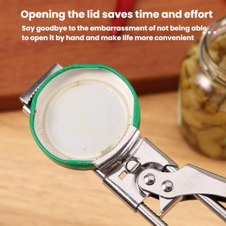 LsCook Adjustable Multi-Function Can Opener Non-Slip Bottle Cap Screwdriver - Short+Non-slip Pad+White Box Packaging