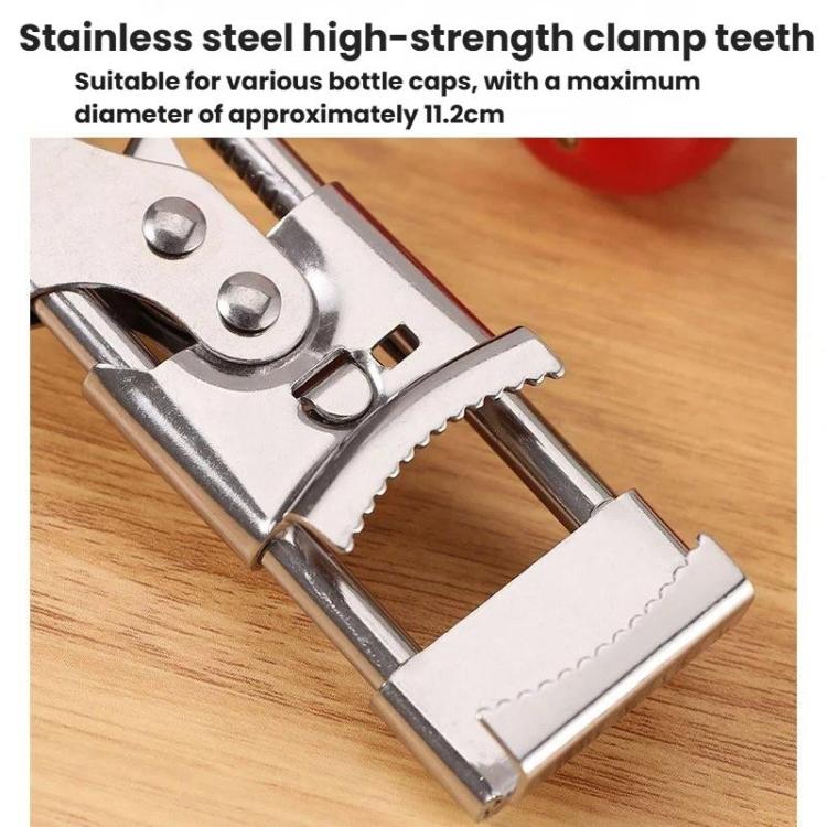 LsCook Adjustable Multi-Function Can Opener Non-Slip Bottle Cap Screwdriver - Short+Non-slip Pad+White Box Packaging