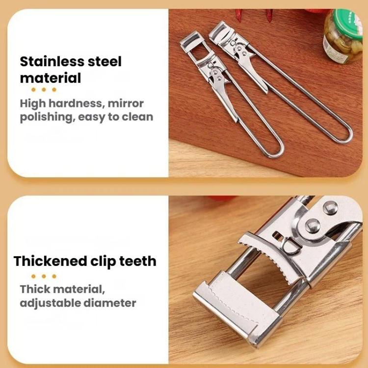 LsCook Adjustable Multi-Function Can Opener Non-Slip Bottle Cap Screwdriver - Short+Non-slip Pad+White Box Packaging