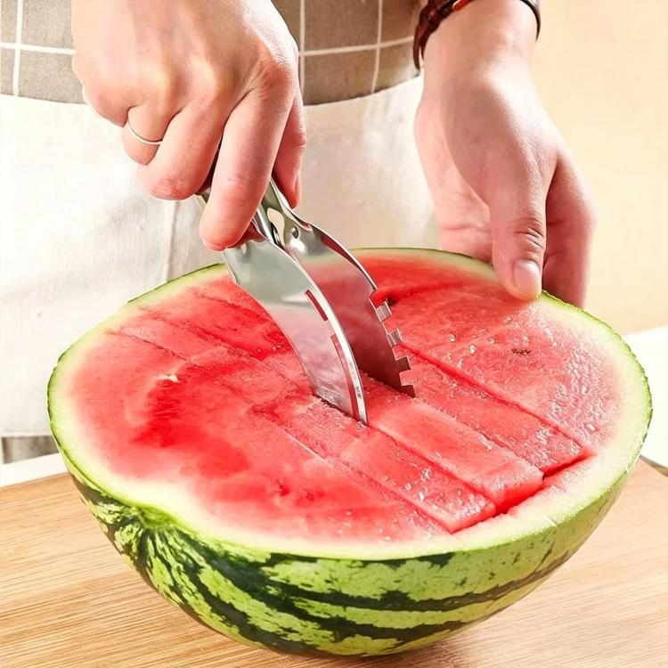 LsCook 430 Thickened Stainless Steel Watermelon Slicer - 0.8mm Thickness Natural Color
