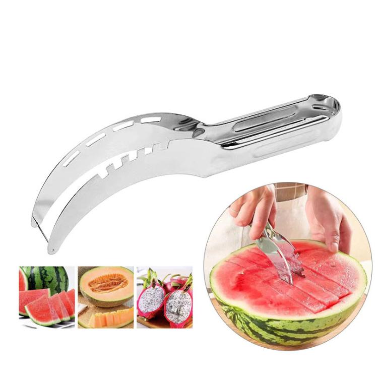 LsCook 430 Thickened Stainless Steel Watermelon Slicer - 0.8mm Thickness Natural Color