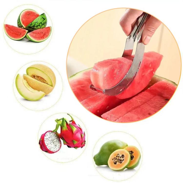 LsCook 430 Thickened Stainless Steel Watermelon Slicer - 0.8mm Thickness Natural Color