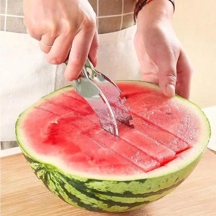LsCook 430 Thickened Stainless Steel Watermelon Slicer - 0.8mm Thickness Natural Color