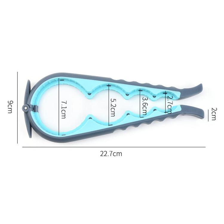 LsCook 4 In 1 Can Opener Household Can Bottle Cap Opener - Upgraded Version Gray+Blue