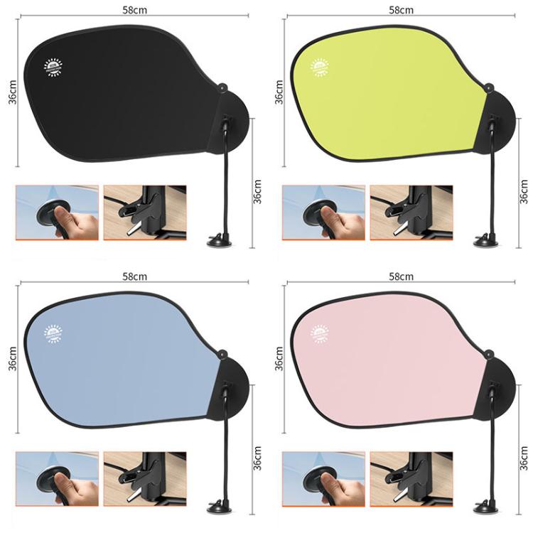 Office Computer Car Sunshade All-Around Anti-Glare Sunblock, Color: Suction Cup + Clip Black