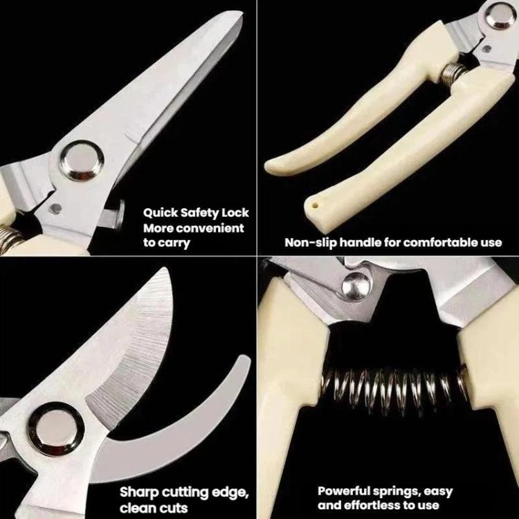 LsCook Heavy-Duty Stainless Steel Pruning Shears Multi-Purpose Gardening Shears