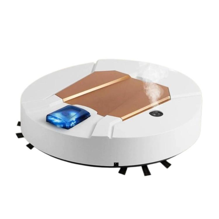 Mini Rechargeable Household Sweeping Robot Smart Vacuum Cleaner Cleaning Machine, Spec: White With Spray