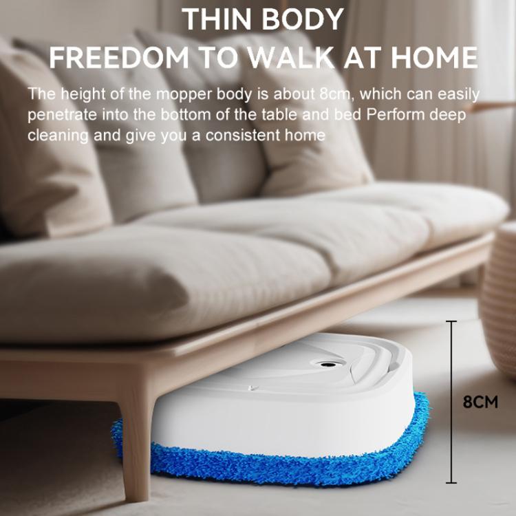 P6 Mini Rechargeable Household Floor Sweeping Robot Smart Multifunctional Floor Mop Cleaner, Spec: White With 1 Towel