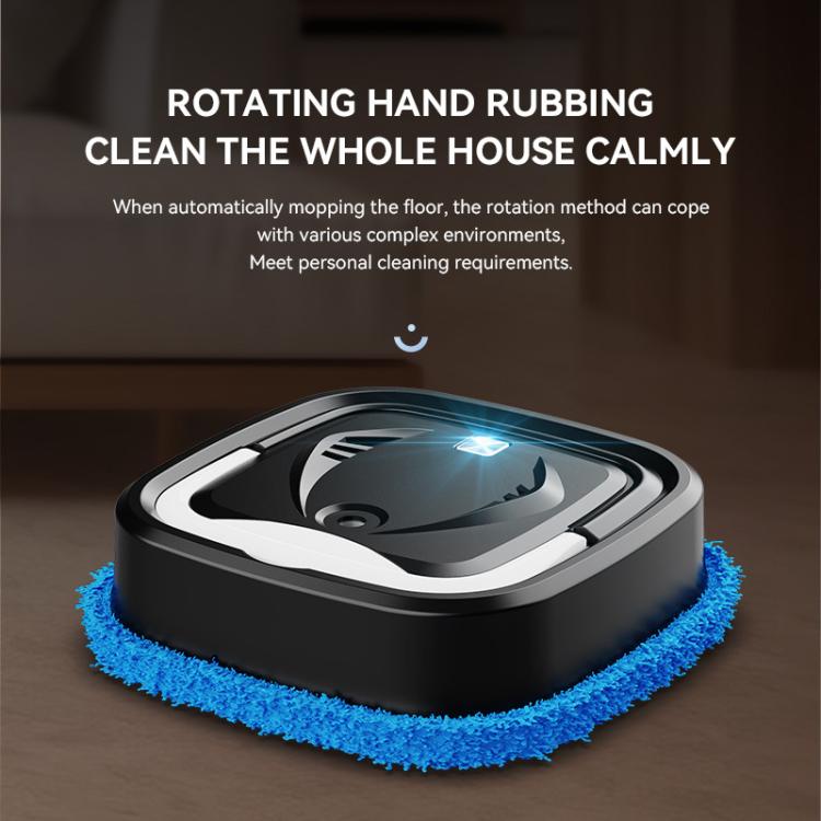 P6 Mini Rechargeable Household Floor Sweeping Robot Smart Multifunctional Floor Mop Cleaner, Spec: Black With 1 Towel