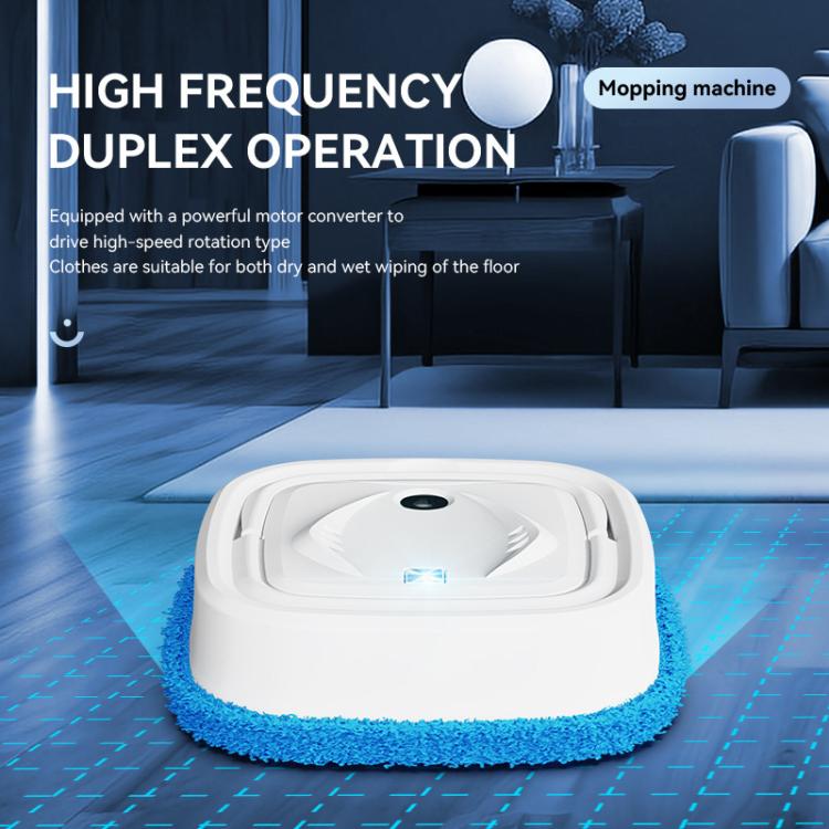 P6 Mini Rechargeable Household Floor Sweeping Robot Smart Multifunctional Floor Mop Cleaner, Spec: White With 3 Towels