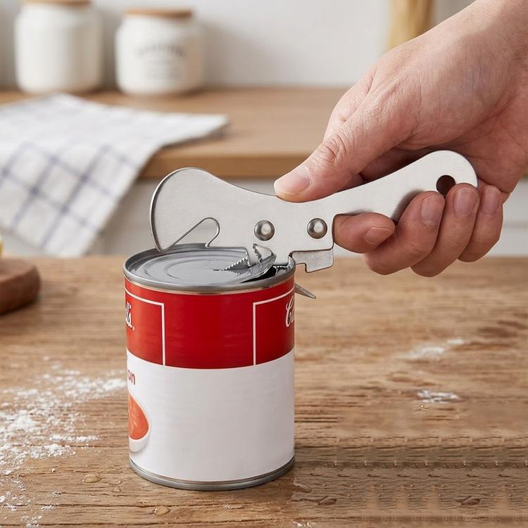 LsCook 420 Stainless Steel Can Opener Compact Bottle Opener - Natural Color