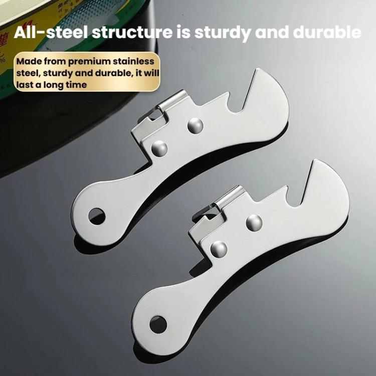 LsCook 420 Stainless Steel Can Opener Compact Bottle Opener - Natural Color
