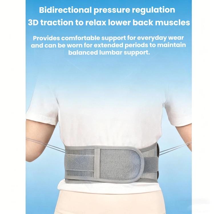 Adjustable Breathable Mesh Lumbar Support Belt With Double Pulleys, Size: XL