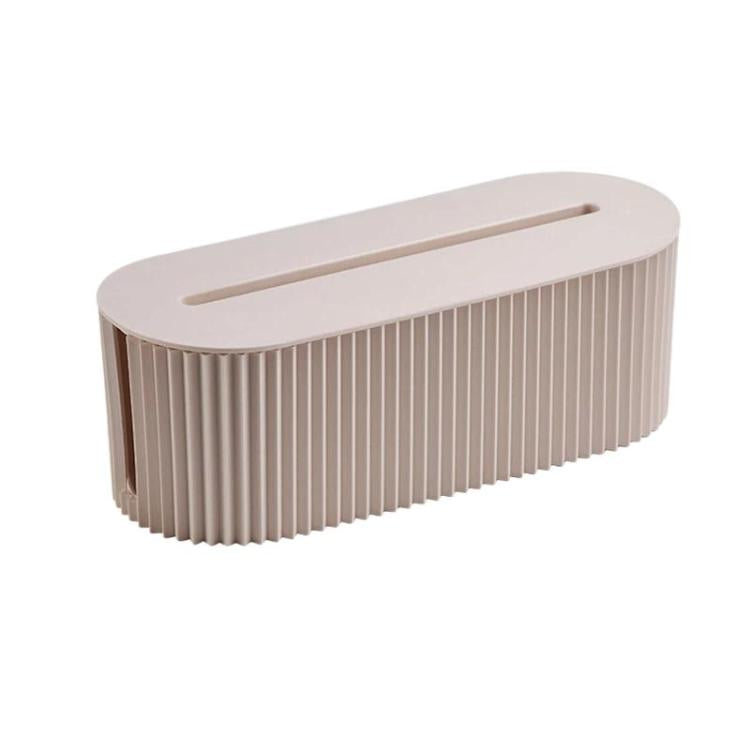Desktop Wire Management Cable Box Power Socket & Power Cord Storage Cover Box, Spec: White