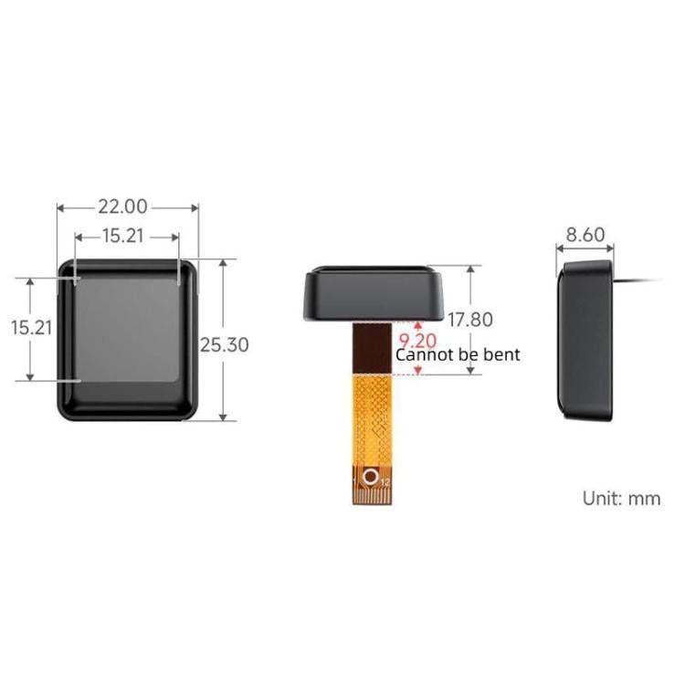 Waveshare 0.85 Inch Mechanical LCD ScreenKey, IPS Panel, 128 X 128 Resolution, 65K Color, SPI Communication Interface, Spec: Keycap Black
