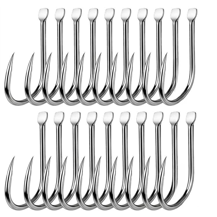 PROBEROS 20pcs Iseama Single Fishing Hooks High Carbon Steel Barbed Octopus Circle Hooks For Saltwater And Freshwater No. 1