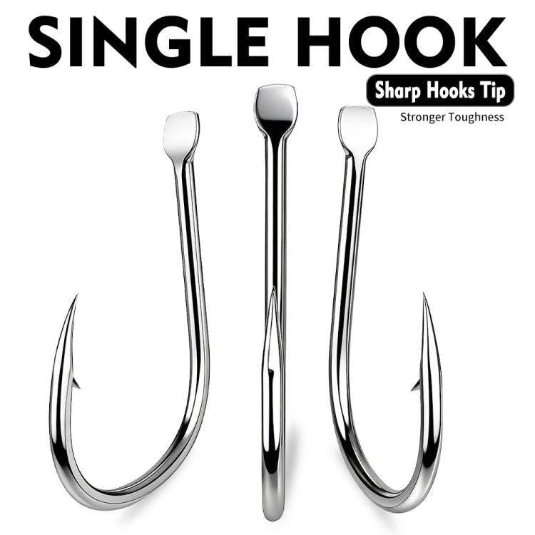 PROBEROS 20pcs Iseama Single Fishing Hooks High Carbon Steel Barbed Octopus Circle Hooks For Saltwater And Freshwater No. 5/0