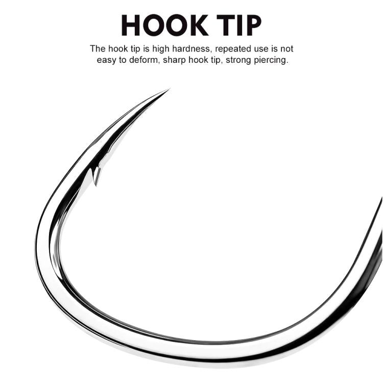 PROBEROS 20pcs Iseama Single Fishing Hooks High Carbon Steel Barbed Octopus Circle Hooks For Saltwater And Freshwater No. 2