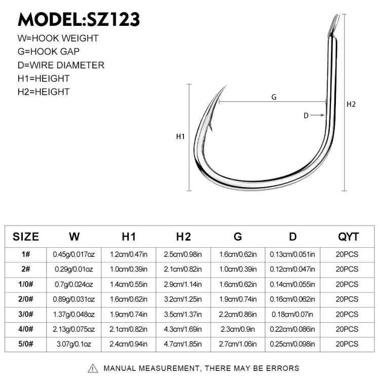 PROBEROS 20pcs Iseama Single Fishing Hooks High Carbon Steel Barbed Octopus Circle Hooks For Saltwater And Freshwater No. 2