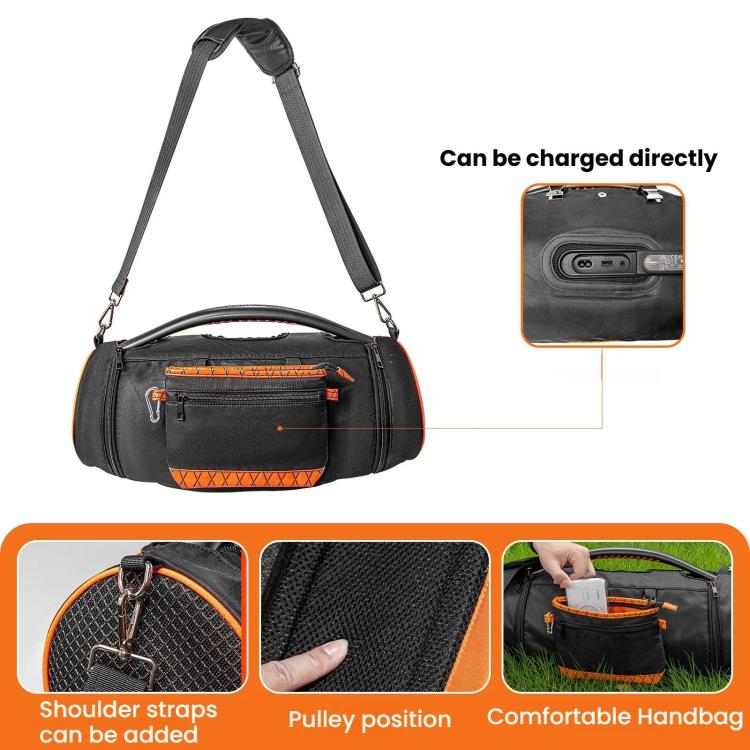 KAISHACASE For JBL Boombox / Boombox 2 / Boombox 3 Audio Storage Protection Case Outdoor Multifunctional Portable Bag - Black