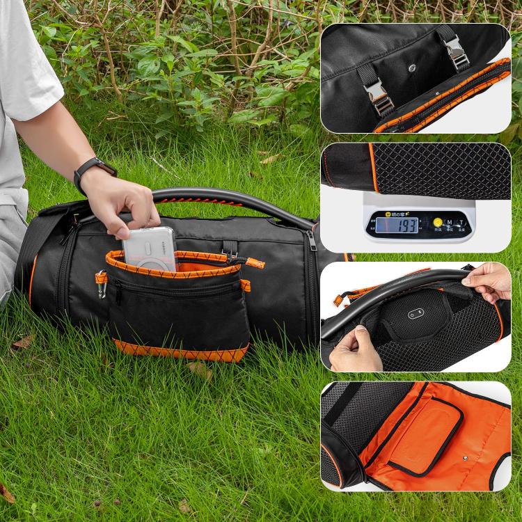 KAISHACASE For JBL Boombox / Boombox 2 / Boombox 3 Audio Storage Protection Case Outdoor Multifunctional Portable Bag - Black
