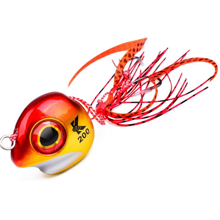 KATYUSHA Kabura Snapper Jig Head 3D Bionic Eyes Tai Rubber Lead Jigs for Bottom Fishing, Grouper, Sea Bream 60G