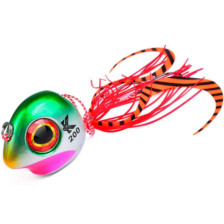 KATYUSHA Kabura Snapper Jig Head 3D Bionic Eyes Tai Rubber Lead Jigs for Bottom Fishing, Grouper, Sea Bream 60G