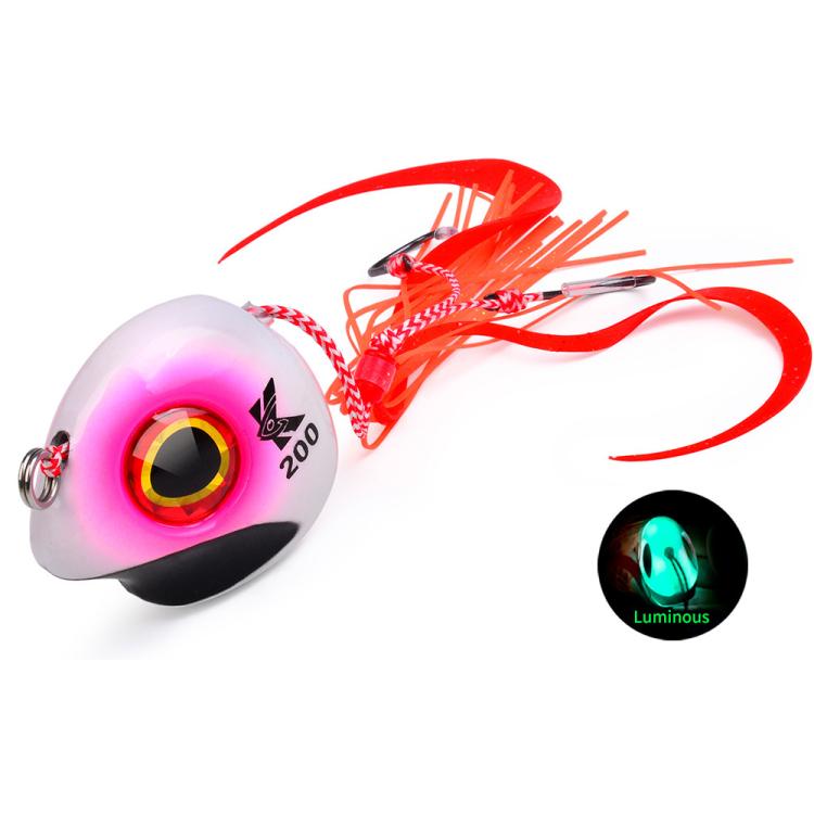 KATYUSHA Kabura Snapper Jig Head 3D Bionic Eyes Tai Rubber Lead Jigs for Bottom Fishing, Grouper, Sea Bream 100G